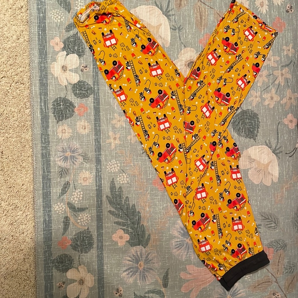 Little Sleepies Mens PJ Pants in Fire Truck Pups 🚒 🐶